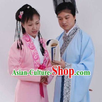 Ancient Chinese Husband and Wife Clothes Two Sets