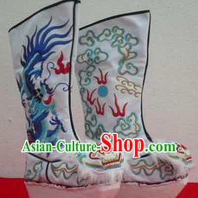 Traditional Chinese Peking Opera and Bian Lian Performance Handmade Dragon Boots