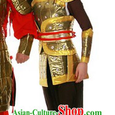 Ancient Chinese General Style Armor Costume and Helmet for Women