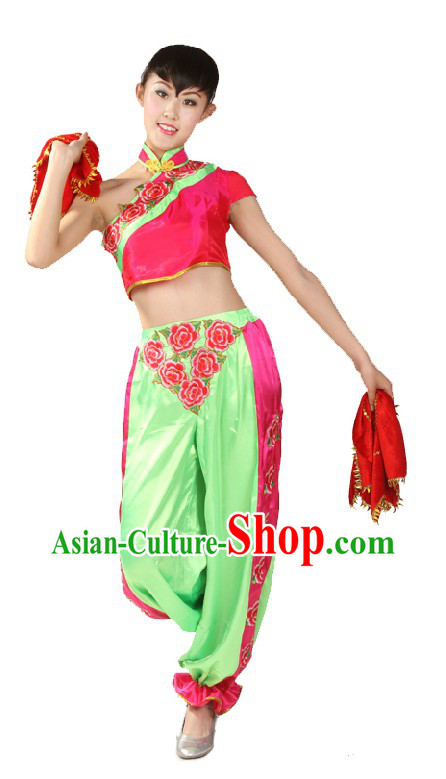Chinese Stage Performance Handkerchief Dance Costume for Women