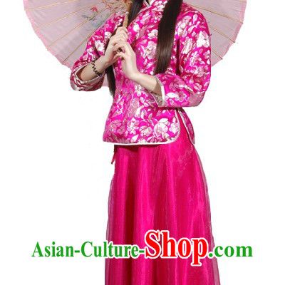 Chinese Classical Umbrella Dance Clothing for Women