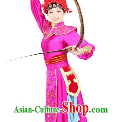 Chinese Classical Peking Opera Stage Performance Dance Costume and Hat for Women