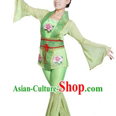 Chinese Classical Dance Costume and Head Piece for Women