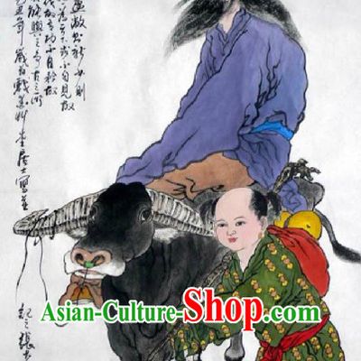 Chinese Classic Painting of Lao Tzu by Zhang Dabei