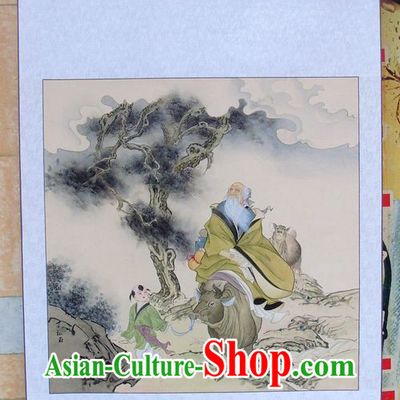 Chinese Classic Painting of Lao Tzu Smiling by Ding Hongyu