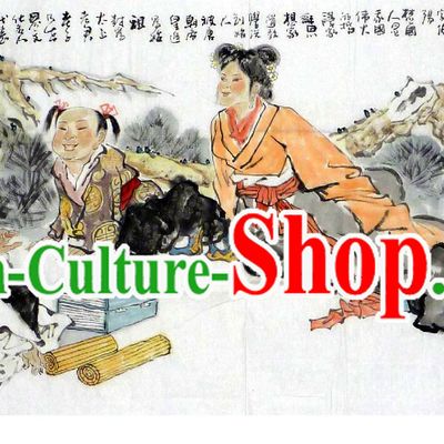 Chinese Classic Painting of Lao Tzu Teaching by Yang Hui