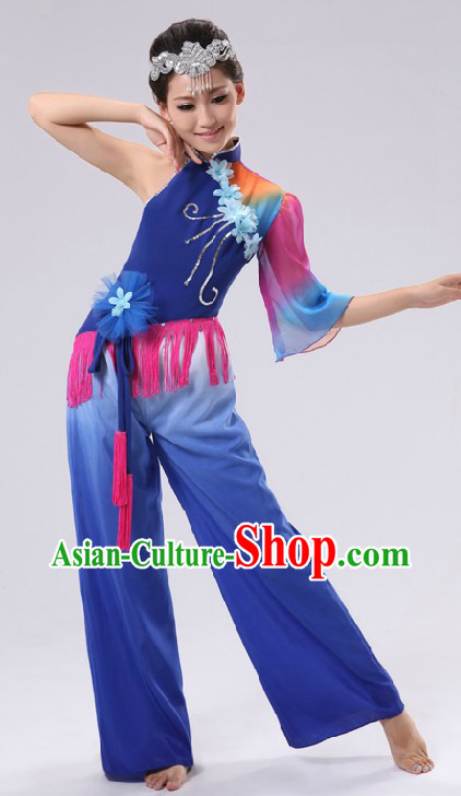 Chinese Fan Dance Costume for Lady