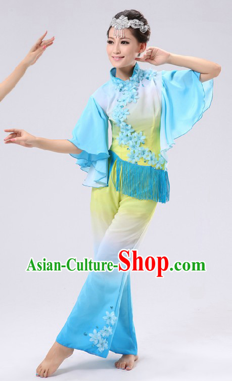 Chinese Classic Fan Dancing Costume for Women