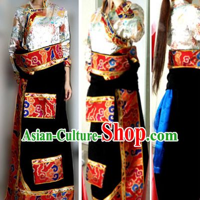 Traditional Chinese Tibetan Clothing Complete Set for Women