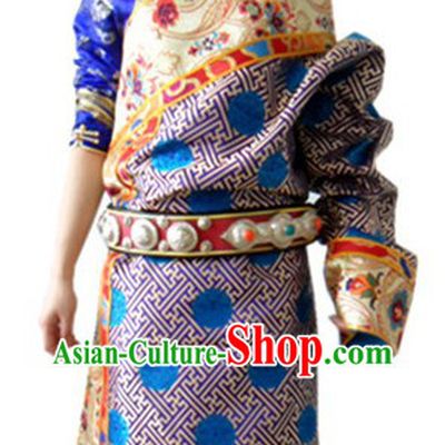 Traditional Chinese Female Tibetan Robe Complete Set