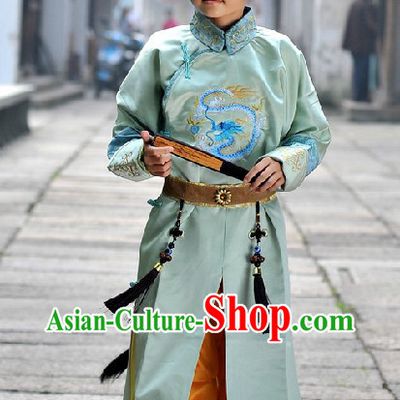Ancient Chinese Embroidered Dragon Prince Costume for Boys