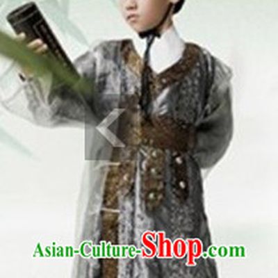Ancient Chinese Han Dynasty Emperor Costumes and Crown for Boys