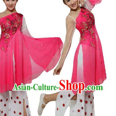 Chinese Classical Stage Performance Dance Costumes and Headpiece