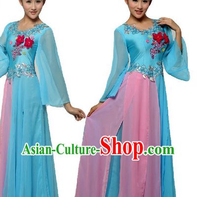 Chinese Classic Stage Performance Chorus Singing Group Dance Costumes and Headpiece