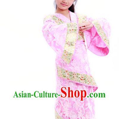 Ancient Chinese Pink Fairy Hanfu Dance Costume for Kids