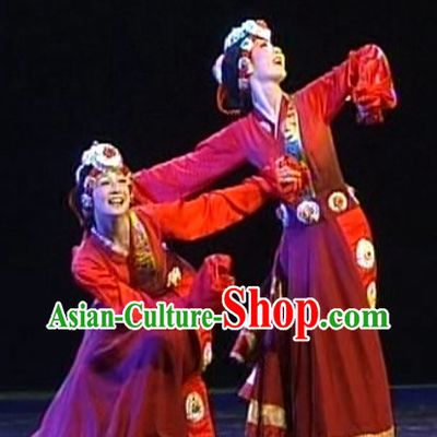 Long Sleeves Tibetan Clothing and Headpiece for Women