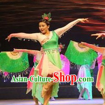 Traditional Chinese Jasmine Flower Dance Costumes for Women
