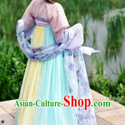 Chinese Classical Tang Dynasty Princess Dress Complete Set