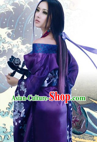 Purple Ancient Chinese Plum Blossom Fairy Costumes for Women