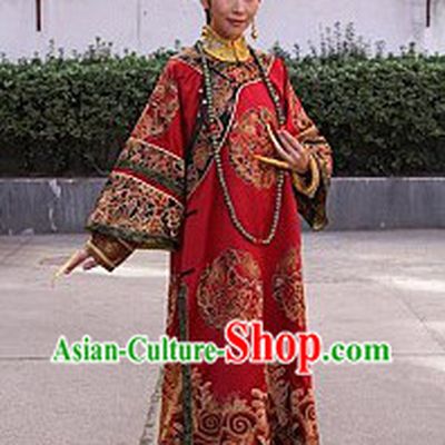 Qing Dynasty Imperial Palace Empress Clothing Complete Set for Women