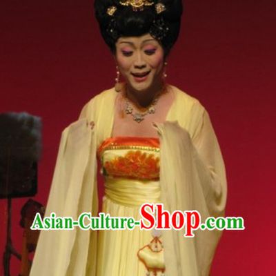 Ancient Chinese Stage Performance Tang Dynasty Empress Peony Costumes and Headwear
