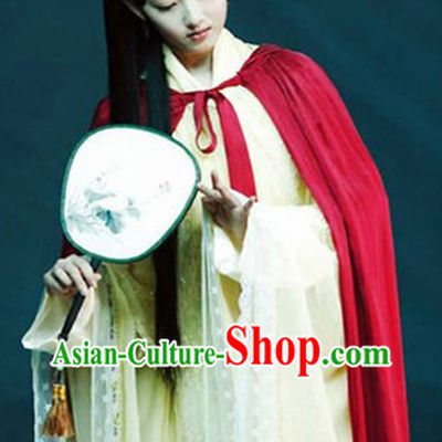 Ancient Chinese Stage Performance Red Mantle Clark for Women
