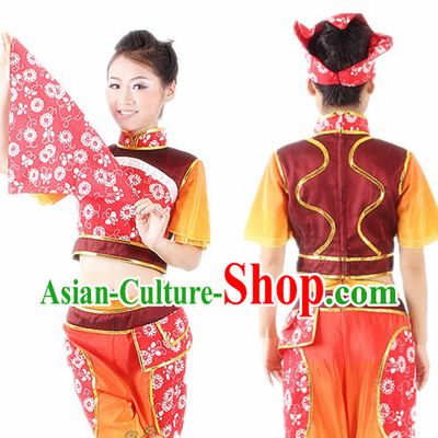 Traditional Chinese Han Ethnic Dance Costumes for Women