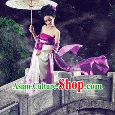 Tang Dynasty Female Clothing and Umbrella