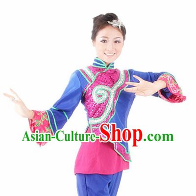 Traditional Chinese Fan Dancing Outfits for Women