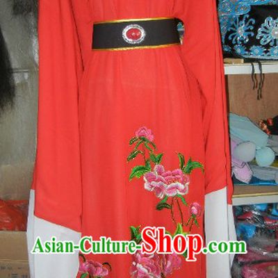 Long Sleeves Chinese Opera Embroidered Flower Baoyu Outfit for Men