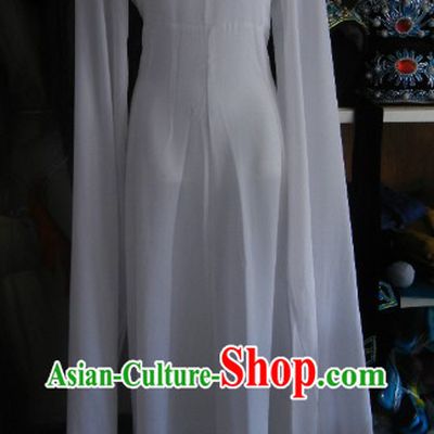 Long Sleeves Pure White Chinese Opera Dance Costumes for Women