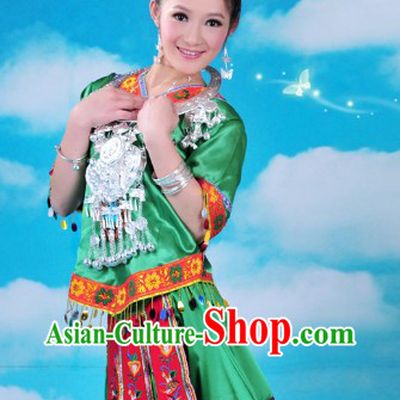 Traditional Chinese Miao Costumes and Accessories for Women