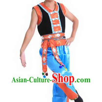 Traditional Chinese Minority Costume and Accessories for Men