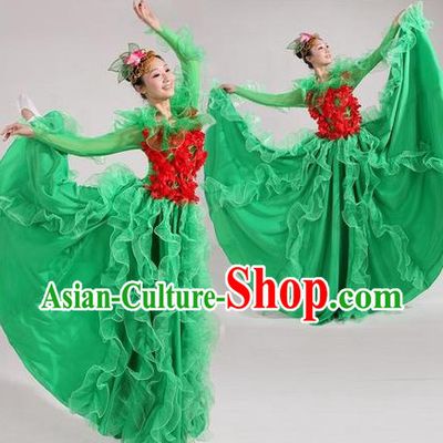 Chinese Stage Performance Modern Dance Costume and Headwear for Women