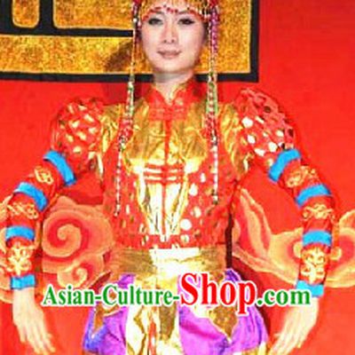 Ancient Chinese Mongolian Princess Costumes and Hat