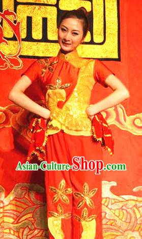 Traditional Chinese Han Minority Dance Costumes for Women
