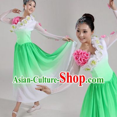Chinese Stage Performance Modern Dance Costumes and Headwear for Women