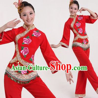 Traditional Chinese Folk Dance Costumes for Women