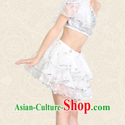 White Jazz Dancing Costume for Kids