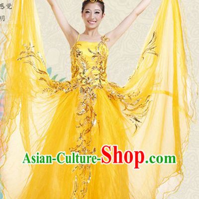 Traditional Stage Performance Dance Costumes and Headwear for Women