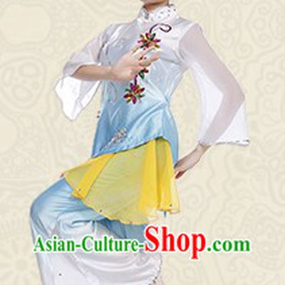 Chinese Traditional Dance Costume and Headwear for Women
