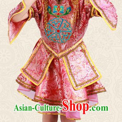 Mongolian Traditional Clothes and Hat for Children
