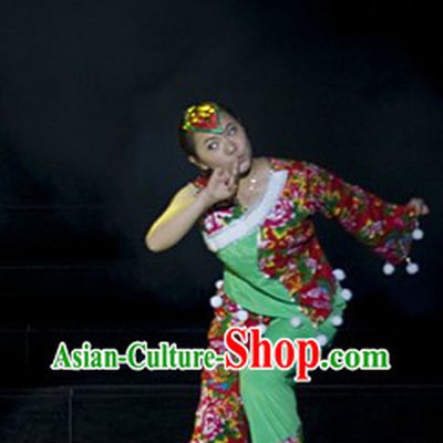 Traditional Chinese Lion Dancer Leading Costume for Women