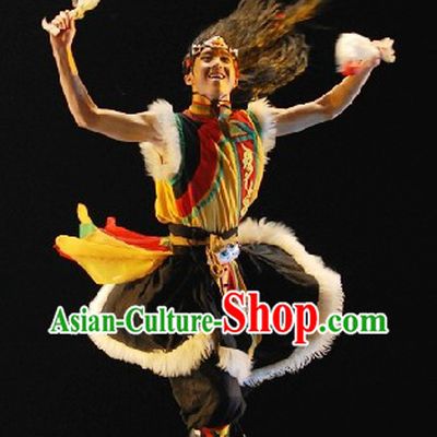 Wu Gu Le Shan Dian Grassland Tribe Dance Costumes for Men