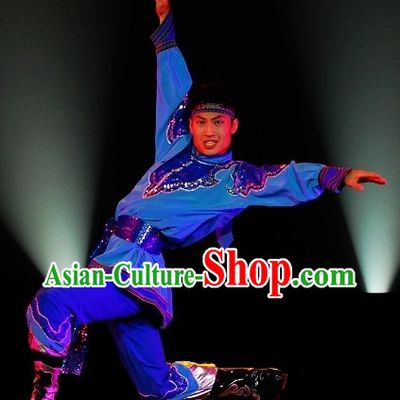 Traditional Chinese Mongolian Festival Celebration Outfit for Men