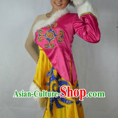 Traditional Chinese Ethnic Dance Costumes for Women