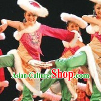 Traditional Chinese Ethnic Dance Costumes for Women