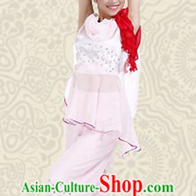 Chinese Han Minority Fan Dance Costumes and Headwear for Women