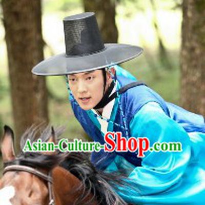 Ancient Korean Ceremonial Black Hat for Men