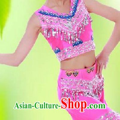 Big Festival Celebration Dai Minority Stage Performance Dance Costume and Headwear for Women